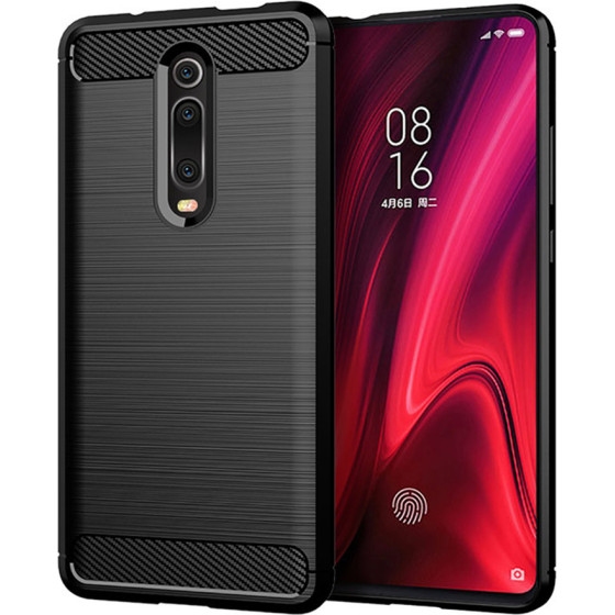 Techsuit - Carbon Silicone - Xiaomi Mi 9T / Mi 9T Pro / Redmi K20 / Redmi K20 Pro - Black