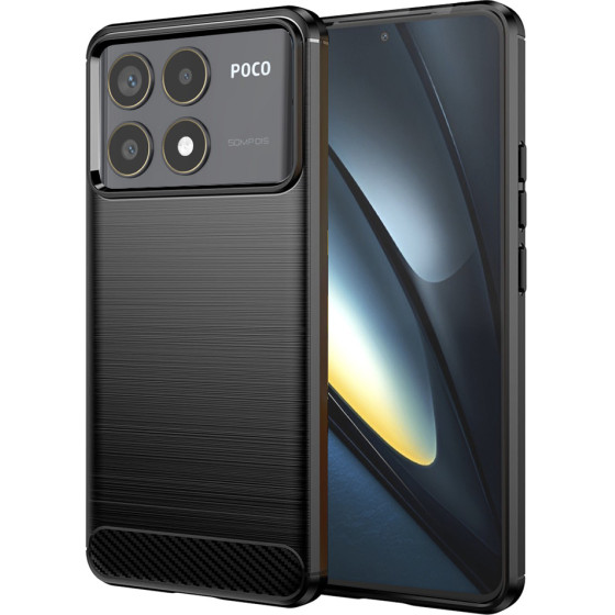 Techsuit - Carbon Silicone - Xiaomi Poco F6 Pro - Black