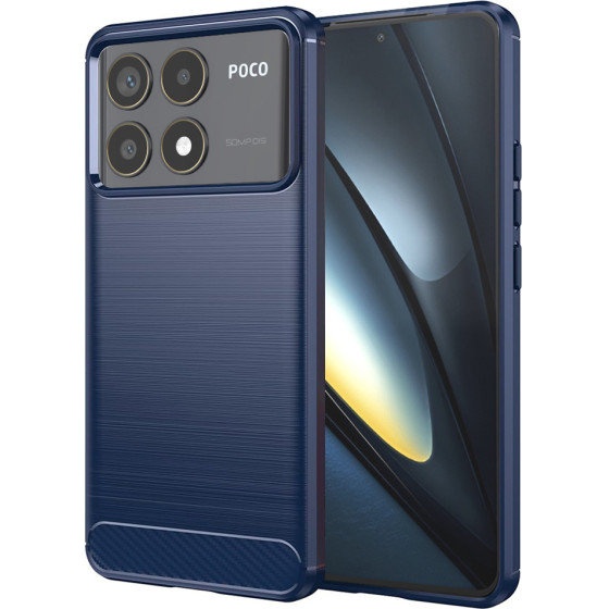 Techsuit - Carbon Silicone - Xiaomi Poco F6 Pro - Blue