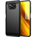 Techsuit - Carbon Silicone - Xiaomi Poco X3 / Poco X3 NFC / Poco X3 Pro - Black