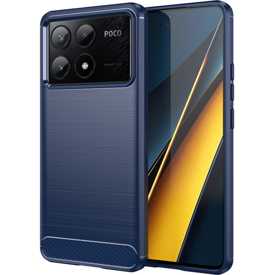 Techsuit - Carbon Silicone - Xiaomi Poco X6 Pro - Blue
