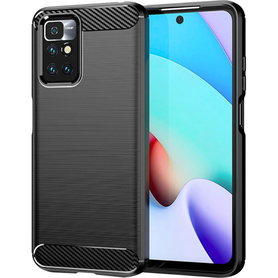Techsuit - Carbon Silicone - Xiaomi Redmi 10 2021 / Redmi 10 2022 - Black