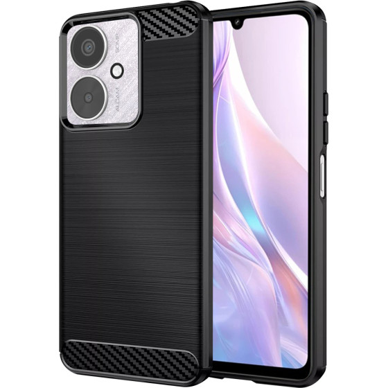 Techsuit - Carbon Silicone - Xiaomi Redmi 13C 4G / Redmi 13C 5G / Poco C65 - Black