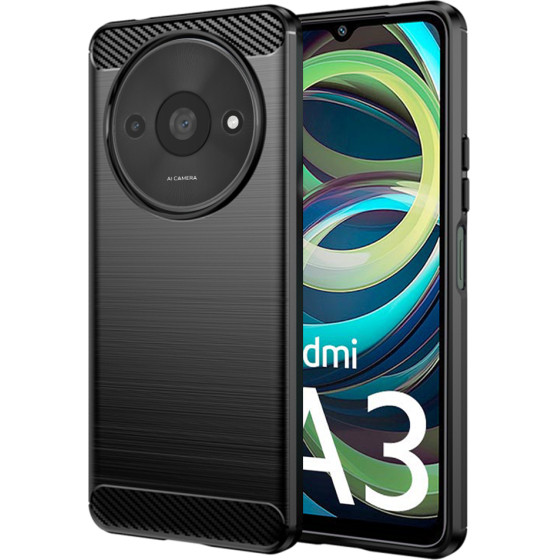 Techsuit - Carbon Silicone - Xiaomi Redmi A3 / Redmi A3x - Black