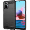 Techsuit - Carbon Silicone - Xiaomi Redmi Note 10 4G / Note 10S / Poco M5s - Black