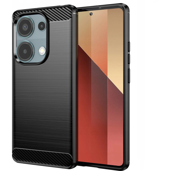Techsuit - Carbon Silicone - Xiaomi Redmi Note 13 Pro 4G / Poco M6 Pro 4G - Black