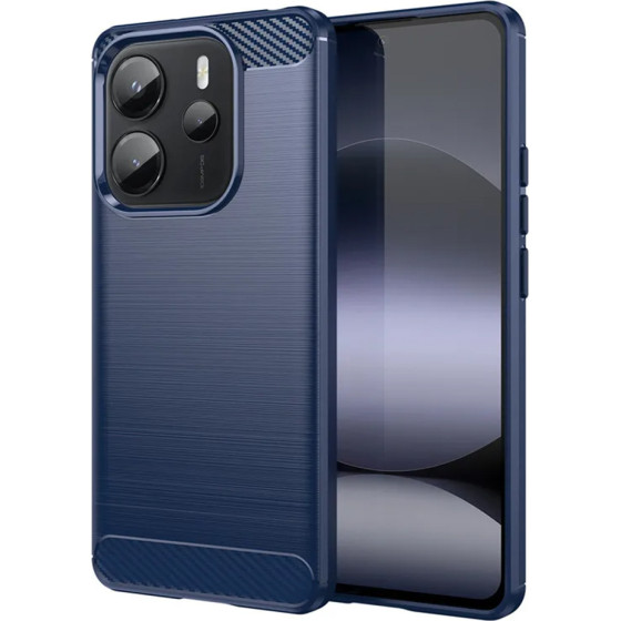 Techsuit - Carbon Silicone - Xiaomi Redmi Note 14 4G (164,84 x 78,15 x 8,16mm) - Blue