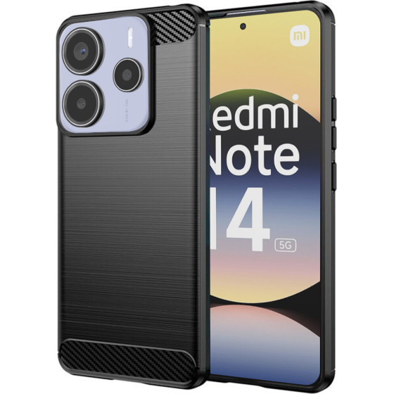 Techsuit - Carbon Silicone - Xiaomi Redmi Note 14 5G - Black