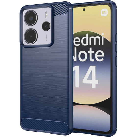 Techsuit - Carbon Silicone - Xiaomi Redmi Note 14 4G (163.25 x 76.55 x 8.16mm) - Blue
