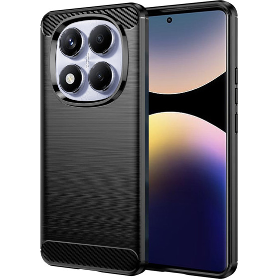 Techsuit - Carbon Silicone - Xiaomi Redmi Note 14 Pro 4G / Poco F7 - Black