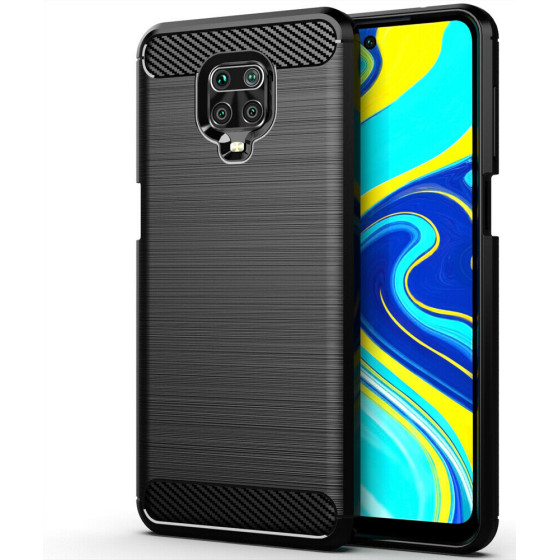 Techsuit - Carbon Silicone - Xiaomi Redmi Note 9S / Redmi Note 9 Pro / Note 9 Pro Max - Black
