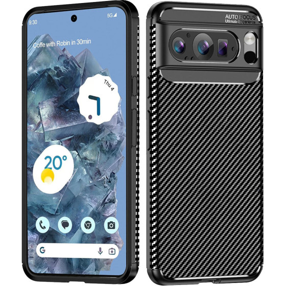 Techsuit - CarbonFiber - Google Pixel 9 Pro - Black