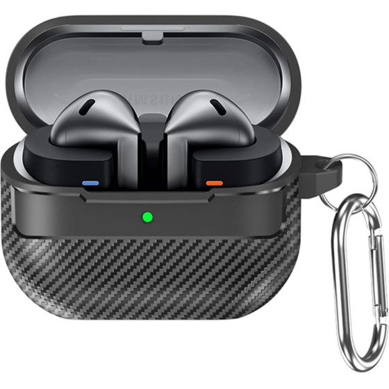 Techsuit - CarbonFiber - for Samsung Galaxy Buds 3 / 3 Pro - Black