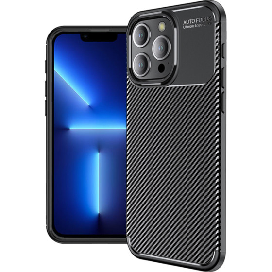 Techsuit - CarbonFiber - iPhone 13 Pro Max - Black