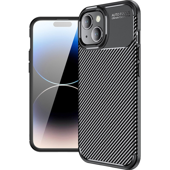 Techsuit - CarbonFiber - iPhone 15 - Black