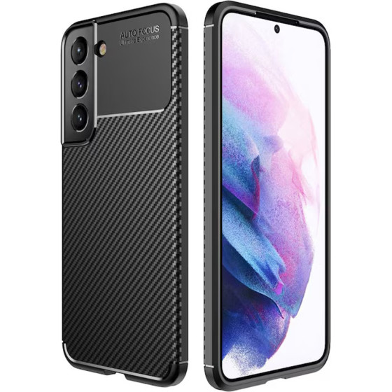 Techsuit - CarbonFiber - Samsung Galaxy S21 5G - Black