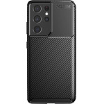 Techsuit - CarbonFiber - Samsung Galaxy S21 Ultra 5G - Black