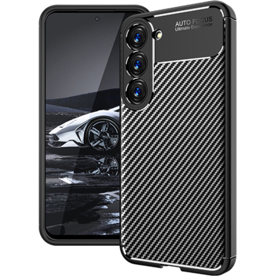 Techsuit - CarbonFiber - Samsung Galaxy S23 - Black