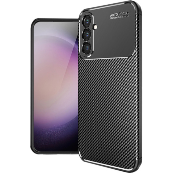 Techsuit - CarbonFiber - Samsung Galaxy S24 FE - Black