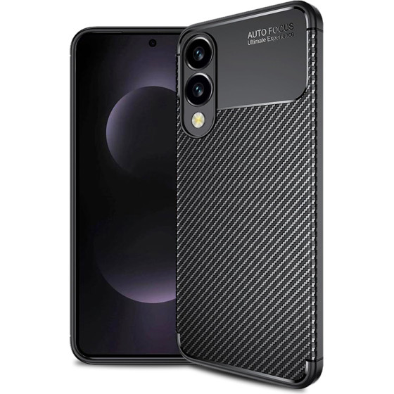 Techsuit - CarbonFiber - Samsung Galaxy S25 Edge - Black