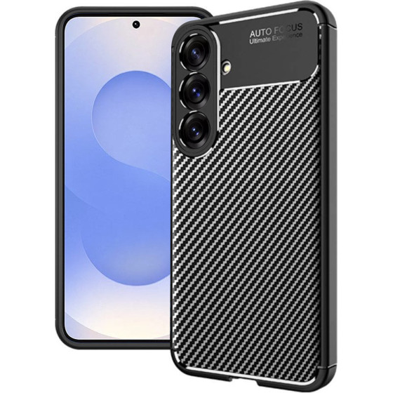 Techsuit - CarbonFiber - Samsung Galaxy S25 - Black