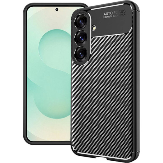 Techsuit - CarbonFiber - Samsung Galaxy S25 Plus - Black