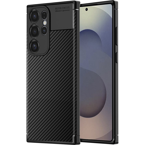 Techsuit - CarbonFiber - Samsung Galaxy S25 Ultra - Black