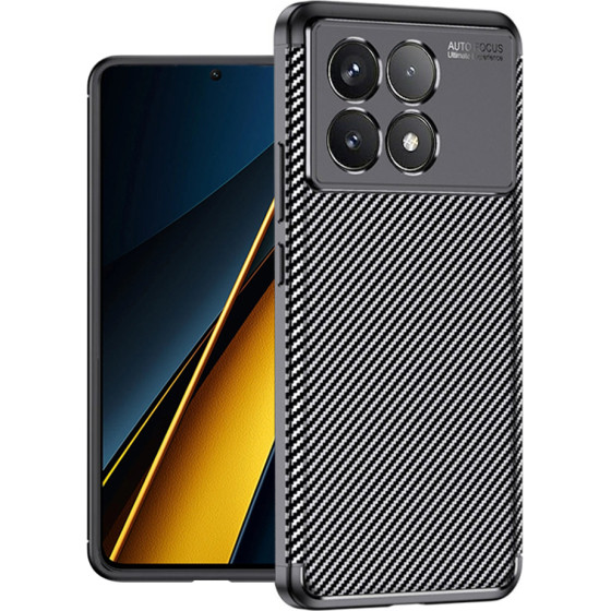 Techsuit - CarbonFiber - Xiaomi Poco F6 Pro - Black