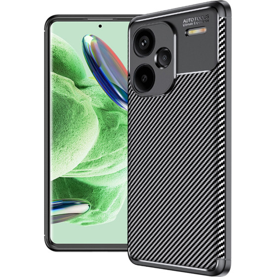 Techsuit - CarbonFiber - Xiaomi Redmi Note 13 Pro+ 5G - Black