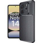 Techsuit - CarbonFiber - Xiaomi Redmi Note 14 4G (163.25 x 76.55 x 8.16mm) - Black