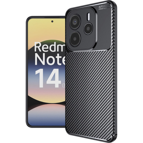 Techsuit - CarbonFiber - Xiaomi Redmi Note 14 5G - Black