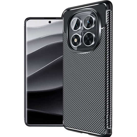 Techsuit - CarbonFiber - Xiaomi Redmi Note 14 Pro 5G / Redmi Note 14 Pro+ 5G / Poco X7 - Black