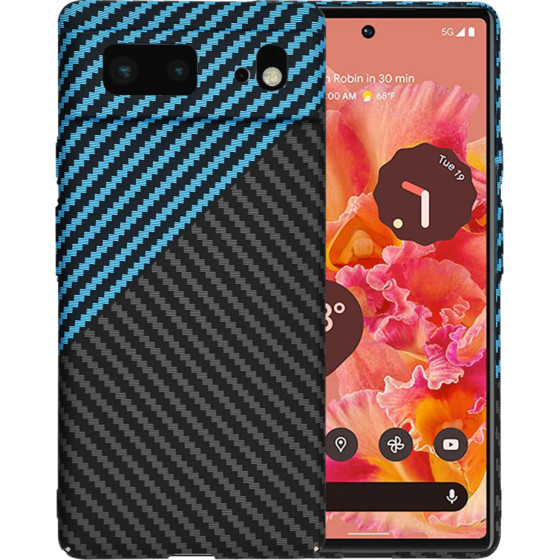 Techsuit - Carbonite FiberShell - Google Pixel 6 - Blue Pulse