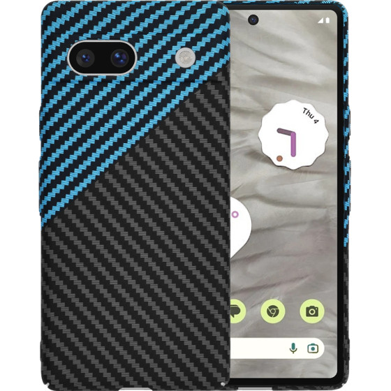 Techsuit - Carbonite FiberShell - Google Pixel 7a - Blue Pulse