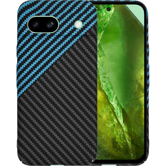 Techsuit - Carbonite FiberShell - Google Pixel 8a - Blue Pulse