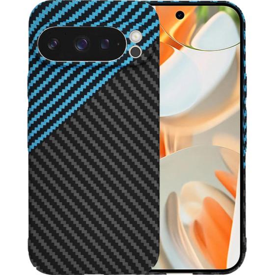 Techsuit - Carbonite FiberShell - Google Pixel 9 Pro - Blue Pulse