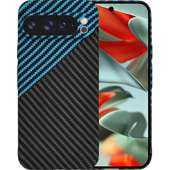 Techsuit - Carbonite FiberShell - Google Pixel 9 Pro XL - Blue Pulse