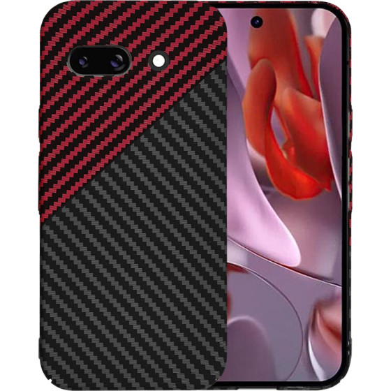 Techsuit - Carbonite FiberShell - Google Pixel 9a - Red Vortex