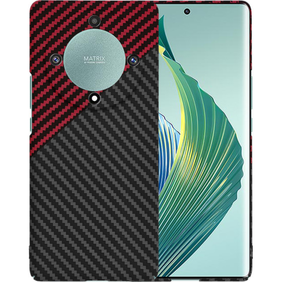 Techsuit - Carbonite FiberShell - Honor Magic5 Lite - Red Vortex