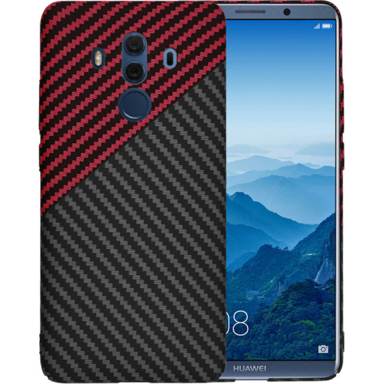Techsuit - Carbonite FiberShell - Huawei Mate 10 Pro - Red Vortex