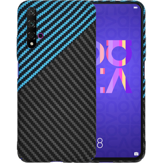Techsuit - Carbonite FiberShell - Huawei Nova 5T / Honor 20 - Blue Pulse