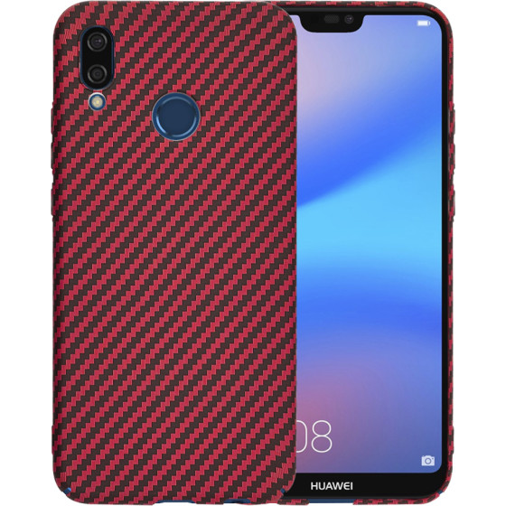Techsuit - Carbonite FiberShell - Huawei P20 Lite - Red