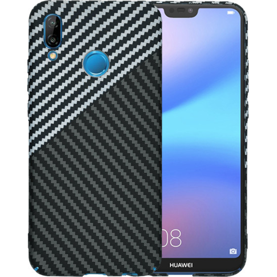 Techsuit - Carbonite FiberShell - Huawei P20 Lite - Stealth Gray