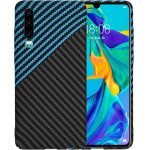Techsuit - Carbonite FiberShell - Huawei P30 - Blue Pulse