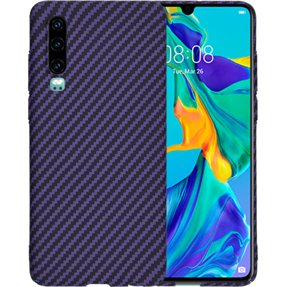 Techsuit - Carbonite FiberShell - Huawei P30 - Purple