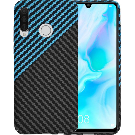 Techsuit - Carbonite FiberShell - Huawei P30 Lite / P30 Lite New Edition - Blue Pulse