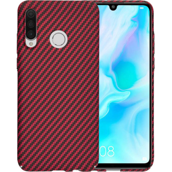 Techsuit - Carbonite FiberShell - Huawei P30 Lite / P30 Lite New Edition - Red
