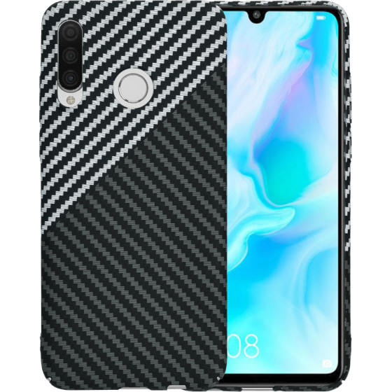 Techsuit - Carbonite FiberShell - Huawei P30 Lite / P30 Lite New Edition - Stealth Gray
