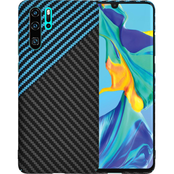 Techsuit - Carbonite FiberShell - Huawei P30 Pro / P30 Pro New Edition - Blue Pulse