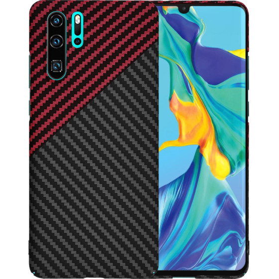 Techsuit - Carbonite FiberShell - Huawei P30 Pro / P30 Pro New Edition - Red Vortex
